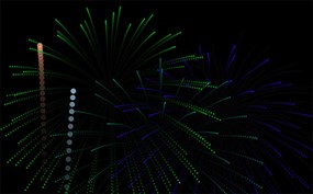 HTML5彩色烟花燃放动画特效